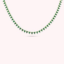Collar corto OLIMPIA - Verde / Oro
