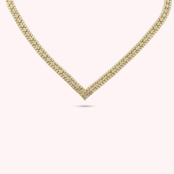 Collar corto BERENICE - Cristal / Oro