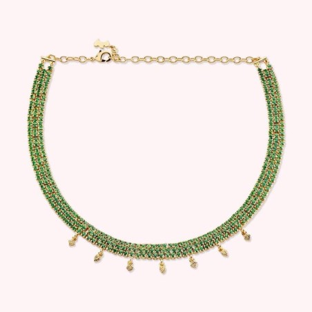 Chocker BERENICE - Verde / Oro