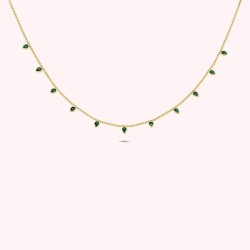 Collar corto NEITH - Verde / Oro