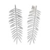 PENDIENTES PLATA RODIO HOJA CYCA / EARRING SILVER RHODIUM LEAF CYCA / 6 X 2