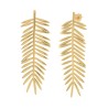 PENDIENTES PLATA CHAPADO DORADO HOJA CYCA / EARRING SILVER PLATED GOLD LEAF