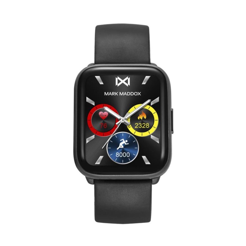 Reloj Smart Aluminio gris con correa de silicona negra