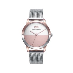 Reloj de Mujer Mark Maddox Catia tres agujas de acero con IP rosa y malla milanesa