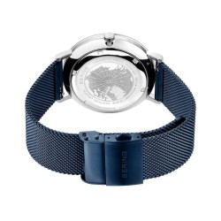 Reloj Bering Solar  Azul y Plateado Analógico