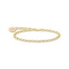 17CM PULSERA CHARM CON ESMALTE EN FRÍO ROSA CHAPADO EN ORO