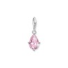 COLGANTE CHARM ROSA GOTA PLATA