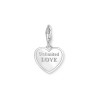 COLGANTE CHARM CORAZÓN ROSA CON BEST MOM PLATA