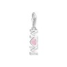 COLGANTE CHARM MOM CON CORAZÓN ROSA PLATA