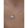 Colgante brillante de plata motivo estrella de mar