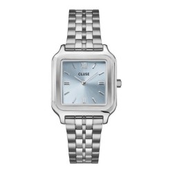 Gracieuse Watch Steel, Light Blue, Silver Colour