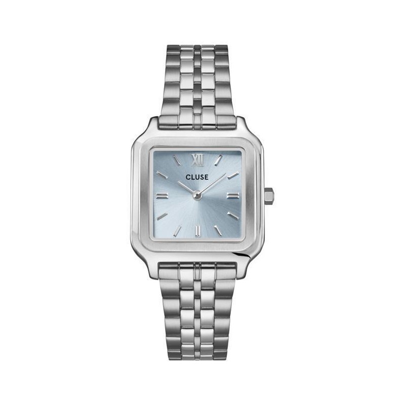 Gracieuse Watch Steel, Light Blue, Silver Colour