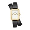 Reloj Fluette Doble Piel Color Negro, Dorado