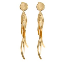 PENDIENTES MULTI ONDAS DORADO