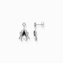 Pendientes de plata Spider...