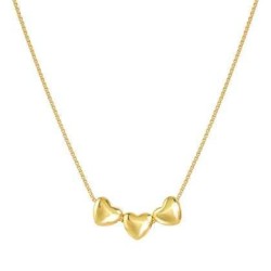 COLLAR CORAZÓN PLATA ORO