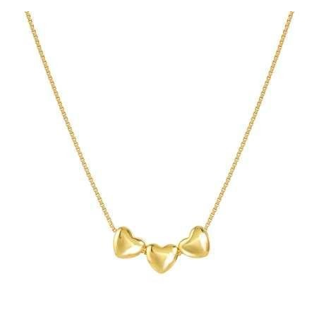 COLLAR CORAZÓN PLATA ORO