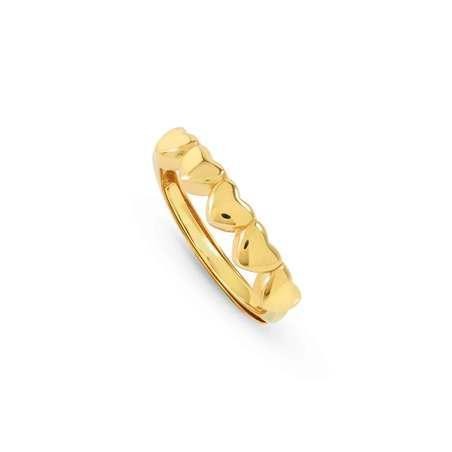 ANILLO CORAZONES ORO