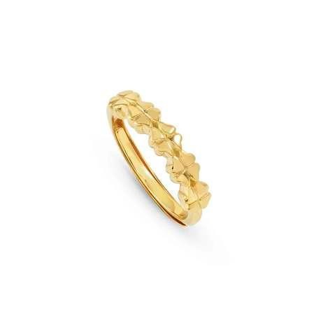 ANILLO TREBOLES DORADOS