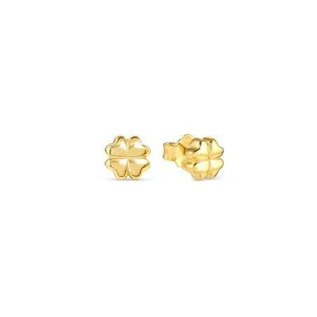 PENDIENTES TREBOL ORO