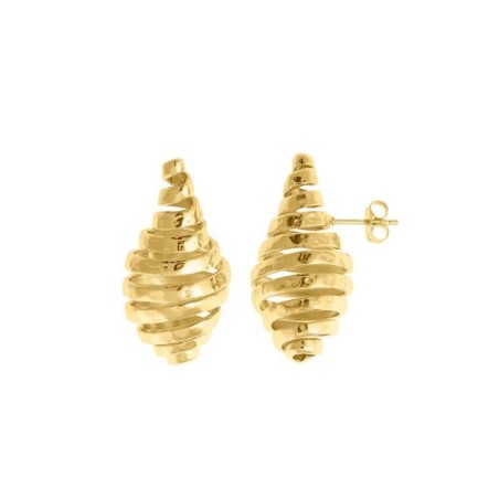 PENDIENTES METAL CHAPADO DORADO GOTA LINEAS