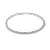 BRACELET BANGLE PLATA RODIO CZ BRILLANTE BLANCO / 6 X 5