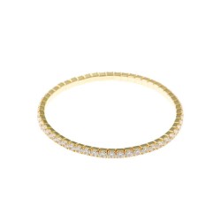 PULSERA PLATA CHAPADO DORADO CIRCONITAS BLANCAS BRILLANTES BLANCAS ELASTICA