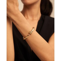 Pulsera rígida bañada en oro de 18k