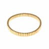 PULSERA ACERO CHAPADO DORADO PIRAMIDES LISO AJUSTABLE