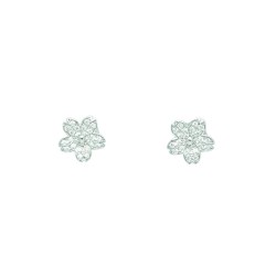 PLATA LINEARGENT PENDIENTES FLOR PEQUEÑA