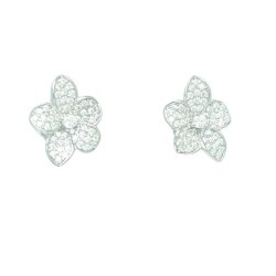 PLATA LINEARGENT PENDIENTES FLOR MEDIANA