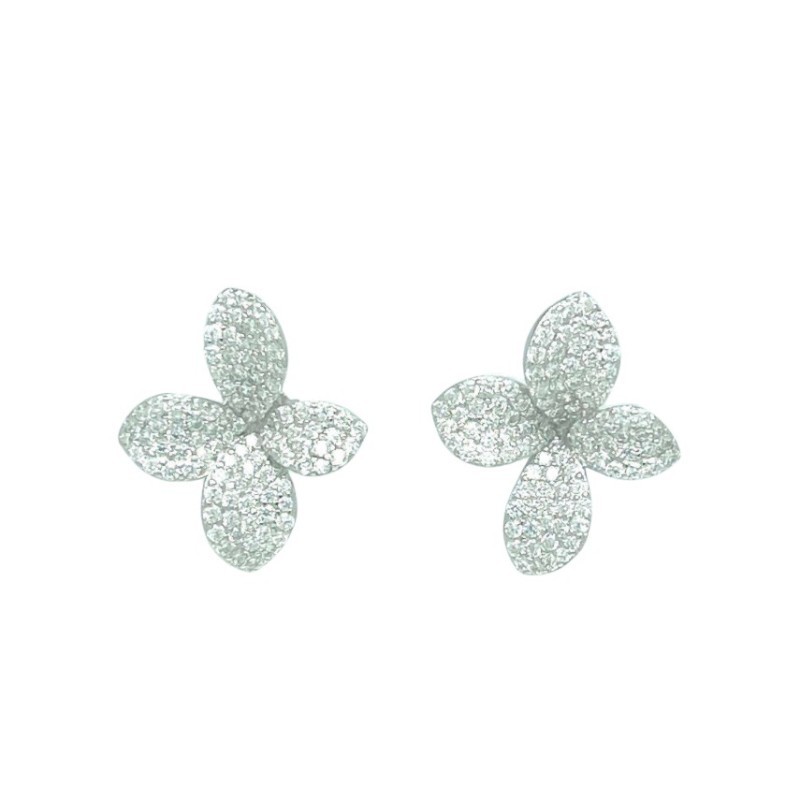 PLATA LINEARGENT PENDIENTES FLOR