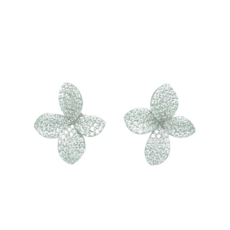 PLATA LINEARGENT PENDIENTES FLOR