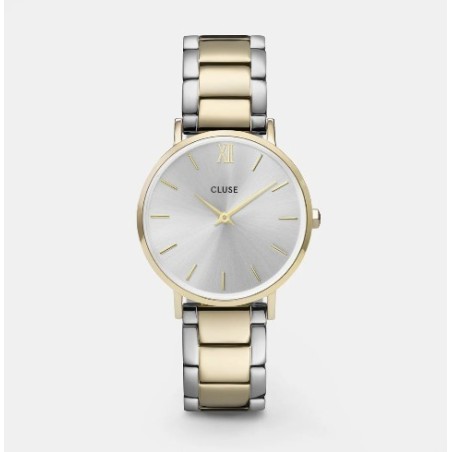 Minuit Date Watch Steel, Coconut Milk, Bicolor