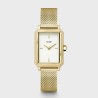 Fluette Watch Mesh White, Gold Colour