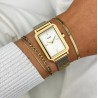 Fluette Watch Mesh White, Gold Colour