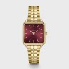 La Tétragone Watch Steel Dark Cherry, Gold Colour