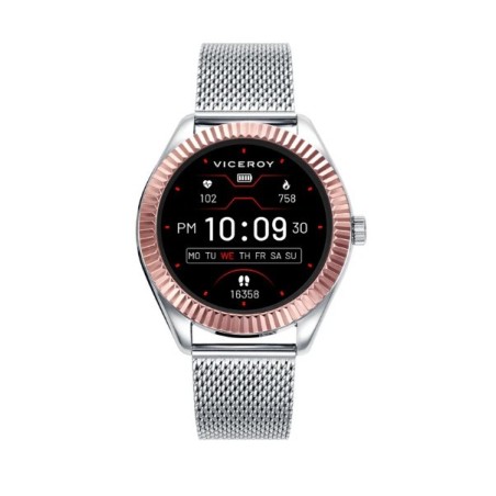 Reloj Smart caja bicolor y malla milanesa de acero