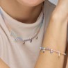 Collar de Plata de Ley 925 y Cristal Multicolor acabado rodio - Muza