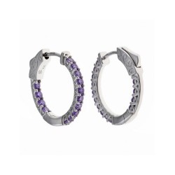 PENDIENTES AROS LAVANDA