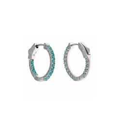 PENDIENTES AROS AZUL PARAIBA
