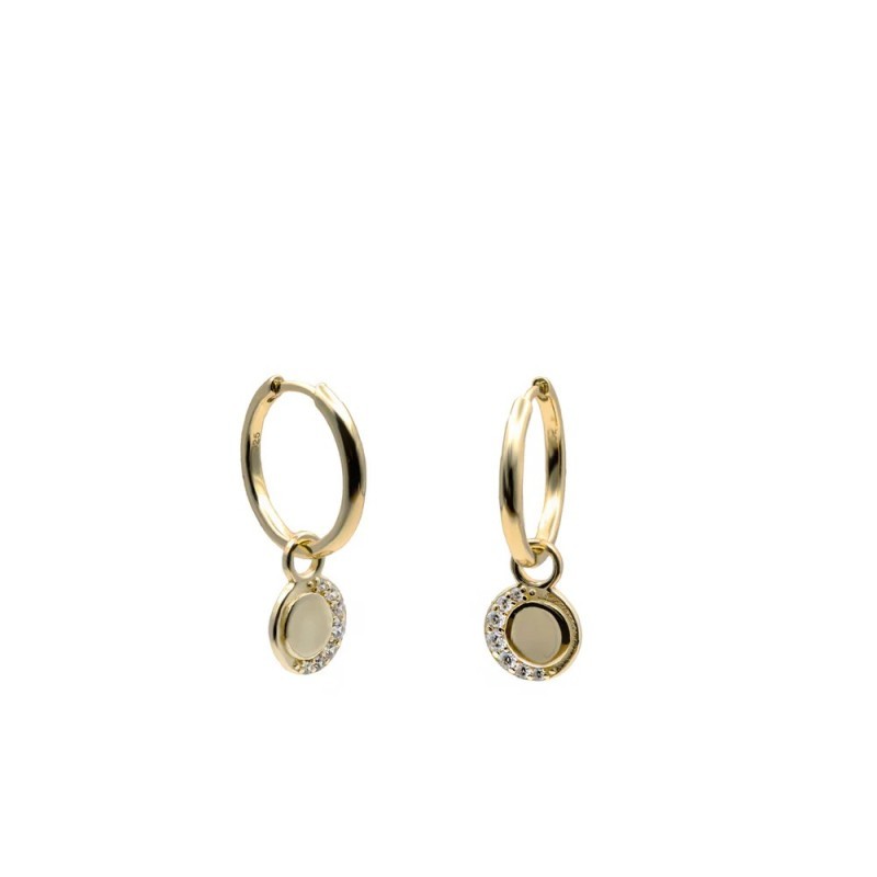 PENDIENTES MEDALLA LUNA