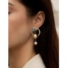 PENDIENTES DISEÑO CIRCULAR CON PERLAS