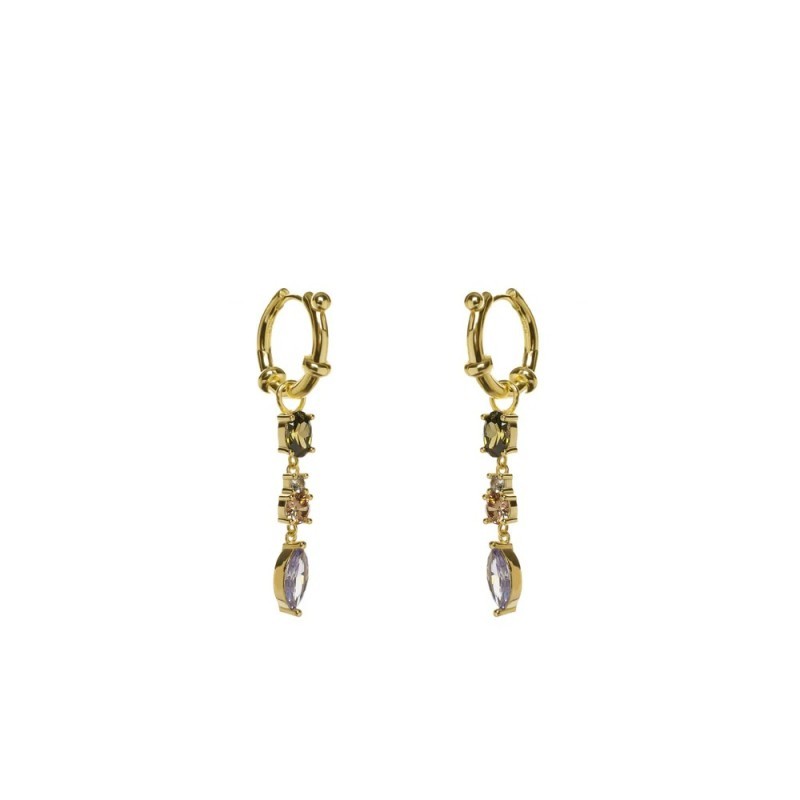 PENDIENTES CON PIEDRAS DE COLORES