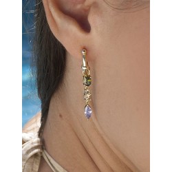 PENDIENTES CON PIEDRAS DE COLORES