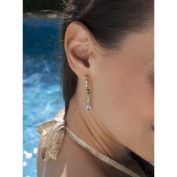 PENDIENTES CON PIEDRAS DE COLORES