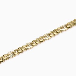 Pulsera de plata bañada en oro con circonitasPrivilegio