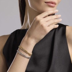 Pulsera de plata bañada en oro con circonitasPrivilegio