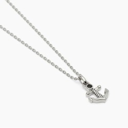 Collar de plata con anclaREGLA DE LA MARINA