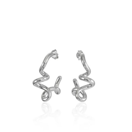 PENDIENTES PLATA DISEÑO TIRABUZÓN